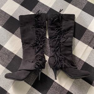 Fergalicious Faux Suede Side Zip Boot